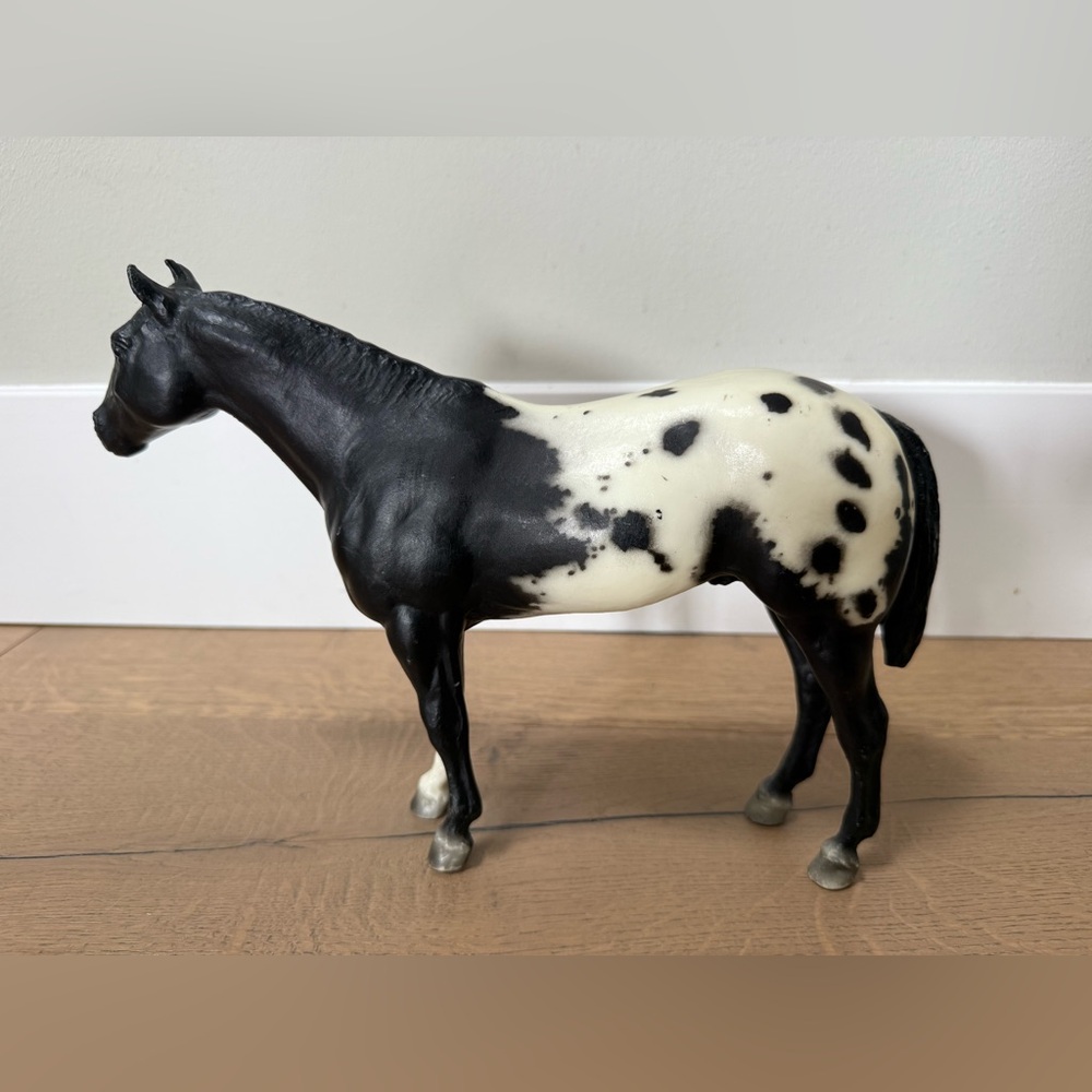 Breyer Vtg Traditional Series Black Blanket Appaloosa Stallion Stud Spider #66. - Picture 2 of 9
